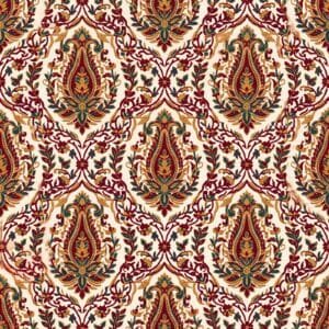 Maroon Aari Work Medallion Jaal