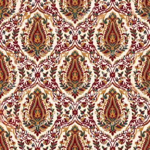Maroon Aari Work Medallion Jaal