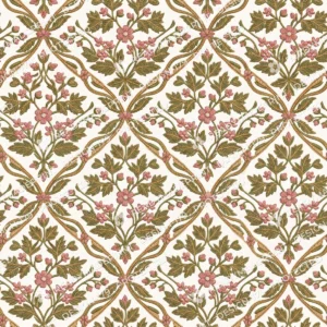 Dusty Rose Aari Work Vine Jaal