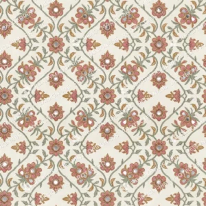 Dusty Rose Mirror Work Blossom Jaal