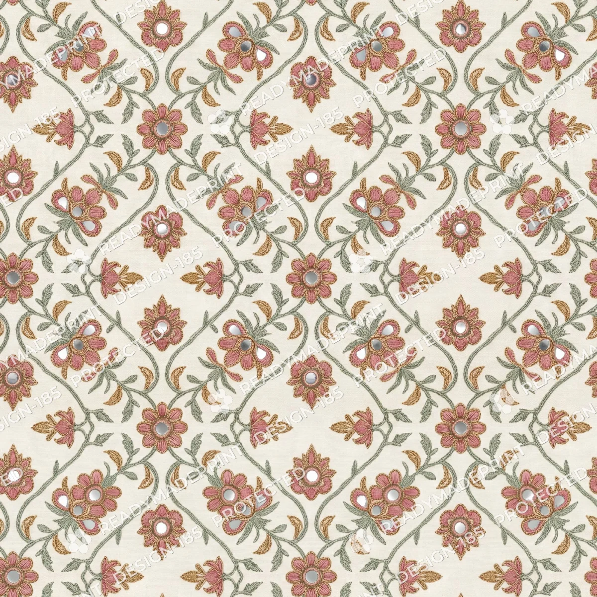 Dusty Rose Mirror Work Blossom Jaal Dusty Rose Mirror Work Blossom Jaal